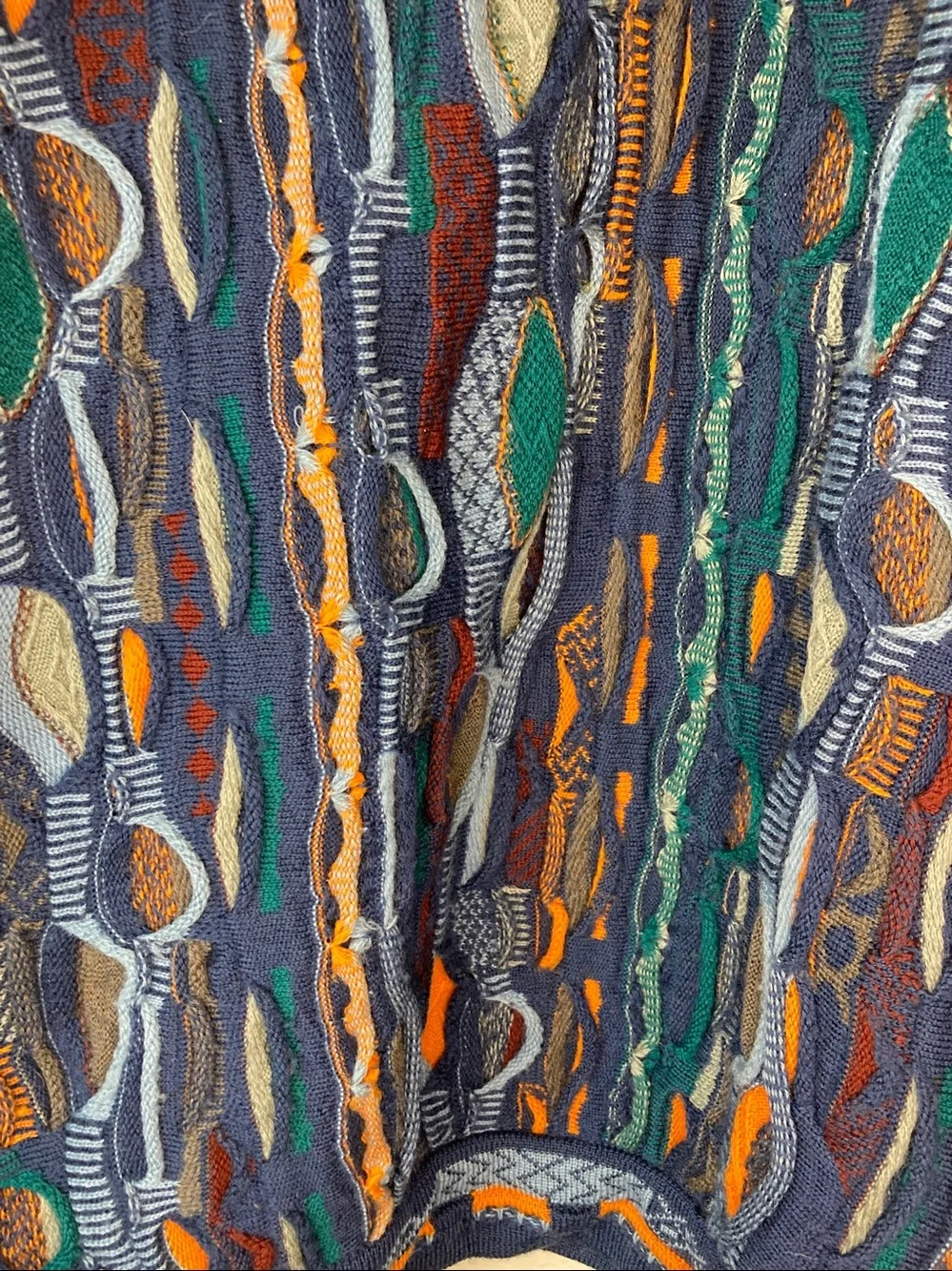 Vintage Coogi Australia 100% Wool 3D texture knit sweater 80s 90s sz M